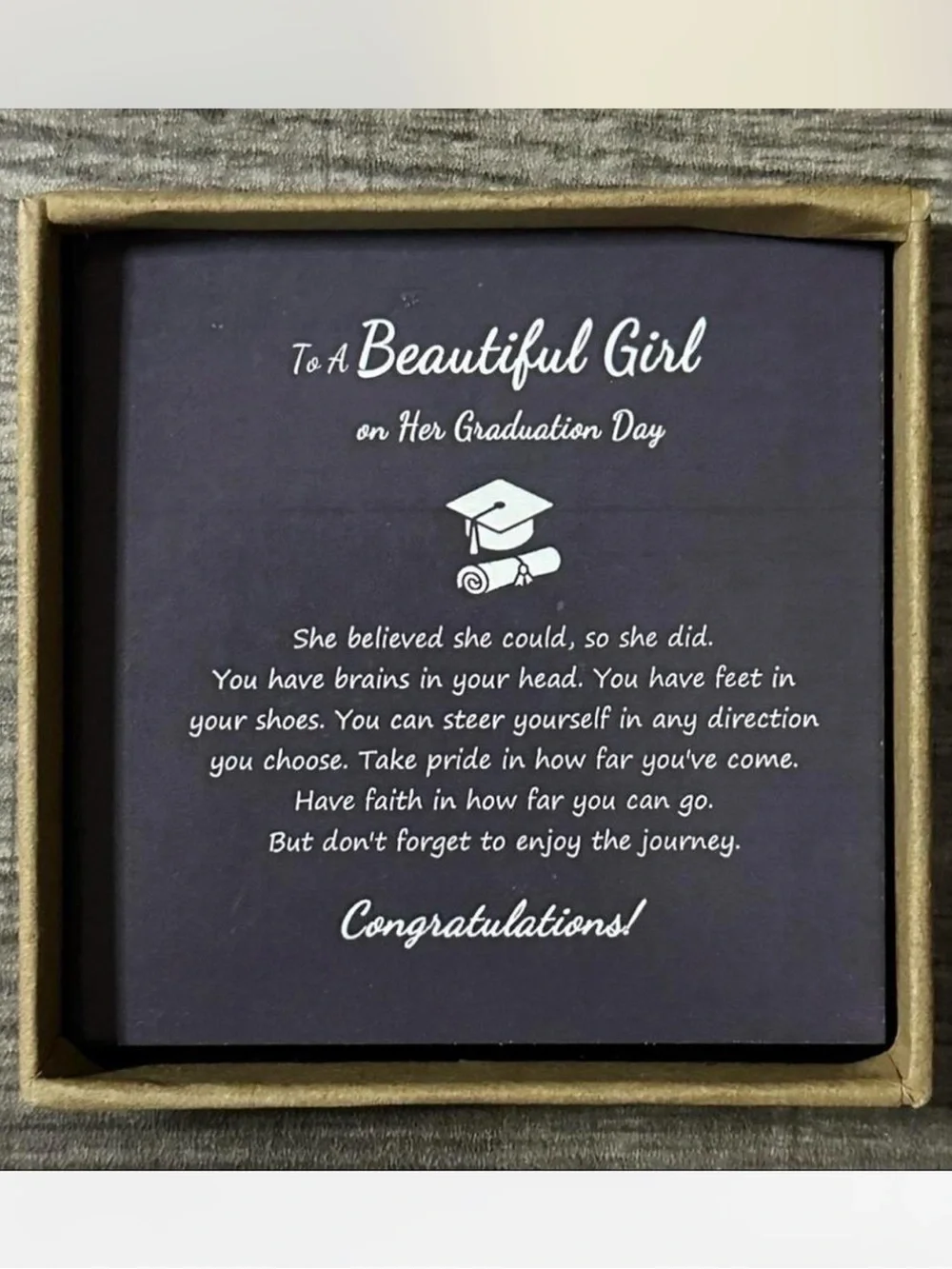 Graduation Rope/Cord Bracelet with Compass Design Gift Boxed Beautiful Girl